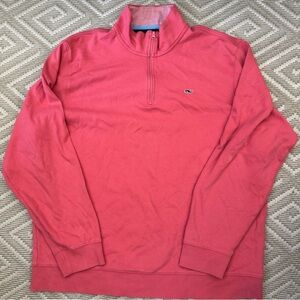 Vineyard Vines Men's Pink Zip-Up Sweater